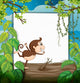 Smiling Monkey and White