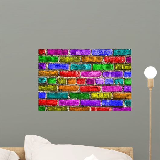 Multicolored Brick Wall