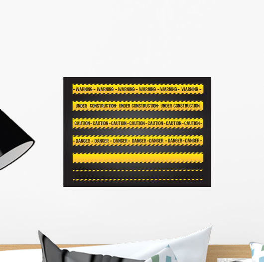 Caution lines Wall Mural