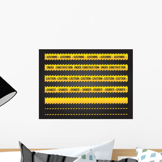 Caution lines Wall Mural