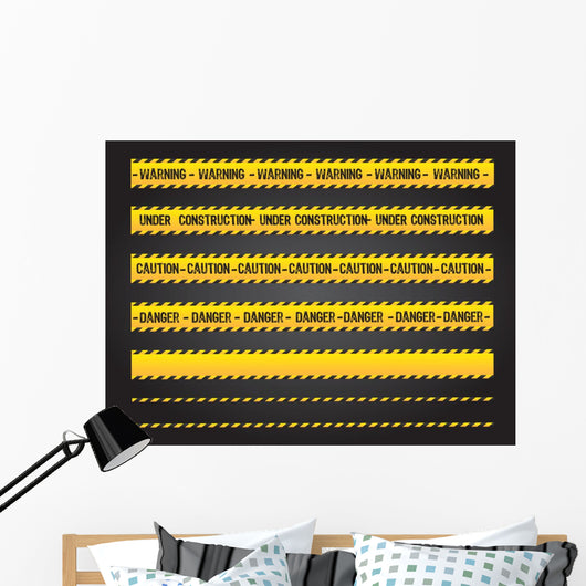 Caution lines Wall Mural