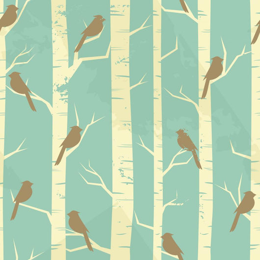Vintage Birch Pattern Wall Decal