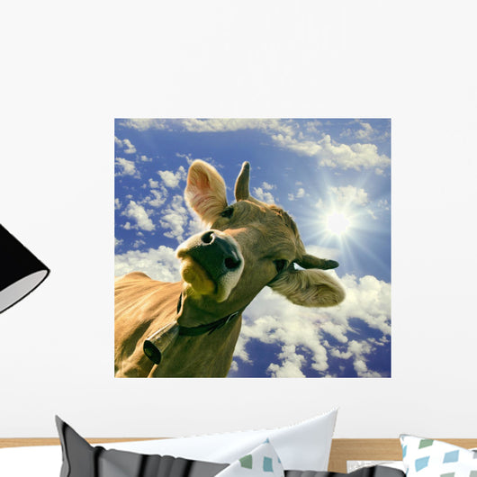 Happy Brown Cow against