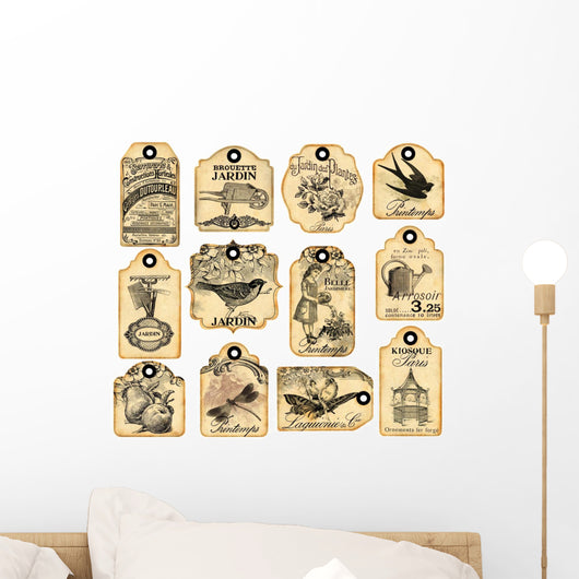 12 étiquettes jardinage Wall Decal