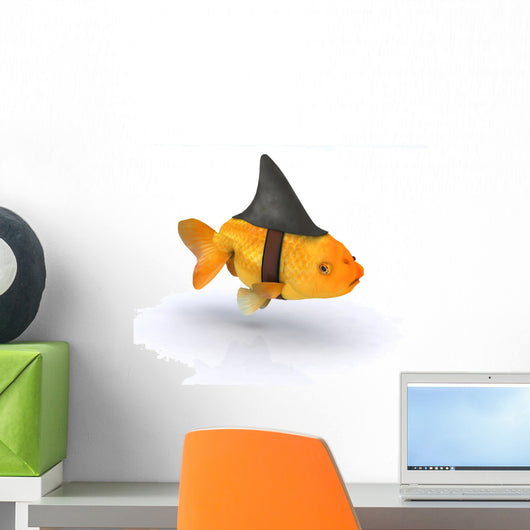 fake shark fin on little redfish Wall Mural
