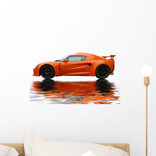 Orange Reflecting Sportcar