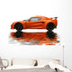 Orange Reflecting Sportcar
