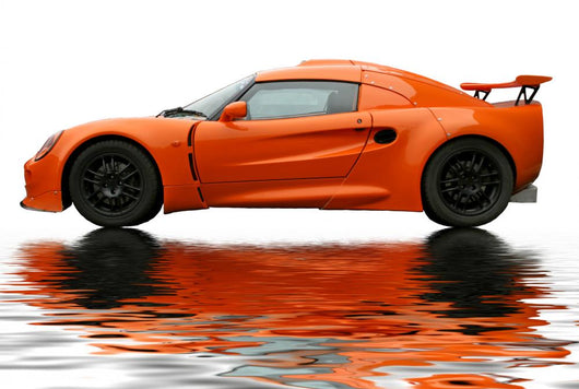 Orange Reflecting Sportcar