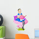 Alice Holding Book Wall Mural