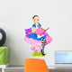 Alice Holding Book Wall Mural