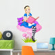 Alice Holding Book Wall Mural