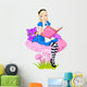 Alice Holding Book Wall Mural