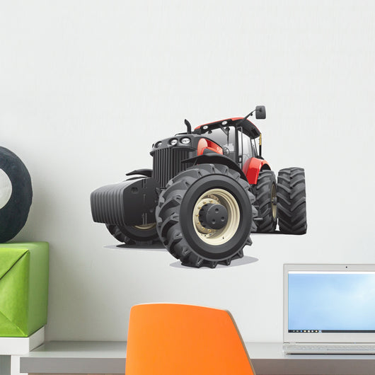 Red Tractor with Large