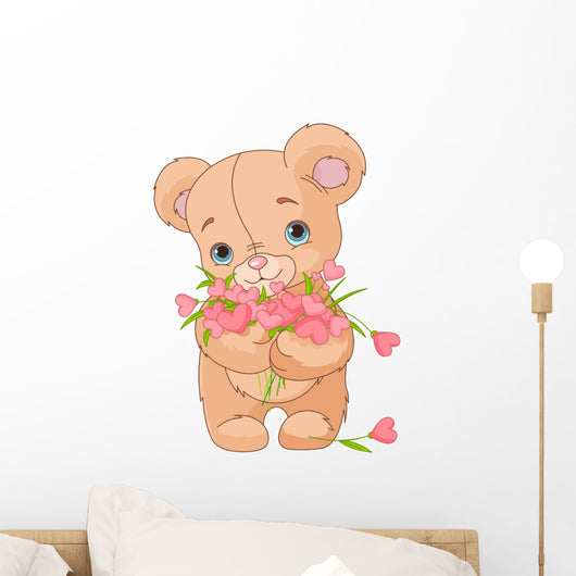 Teddy Bear Giving Hearts