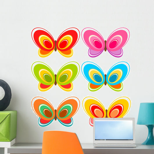 Colorful butterfly vector Wall Decal