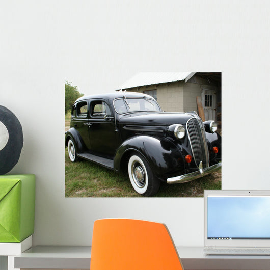 1937 Black Plymouth Wall Mural