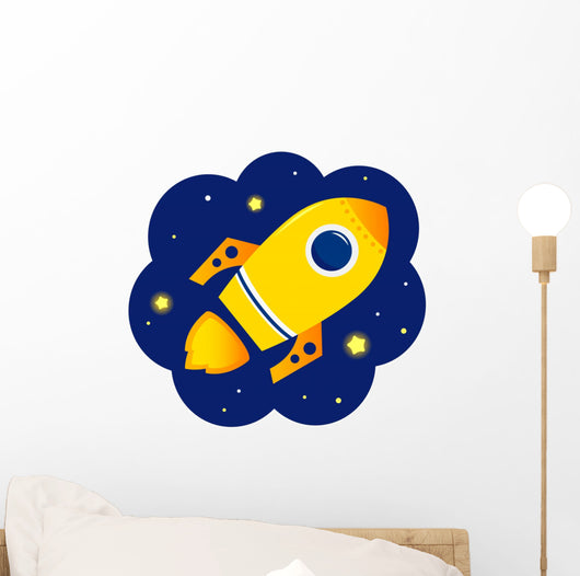 Cartoon Stylized Rocket Space
