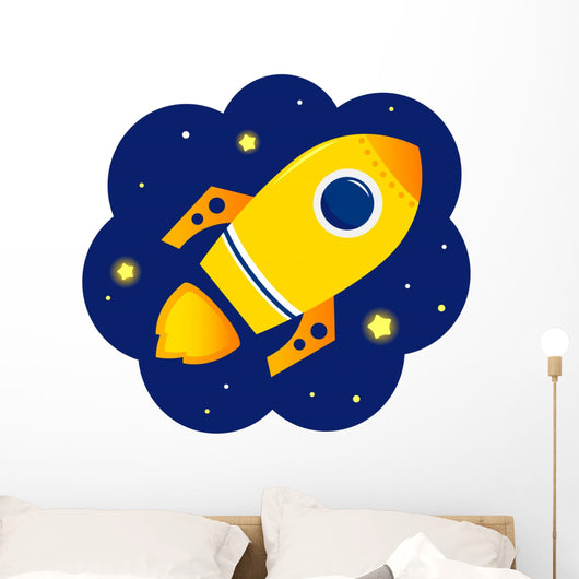 Cartoon Stylized Rocket Space