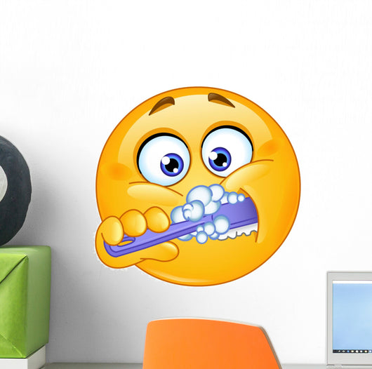 Emoticon Brushing Teeth