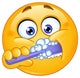 Emoticon Brushing Teeth
