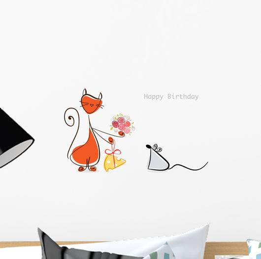 Happy Birthday Cat Congratulates