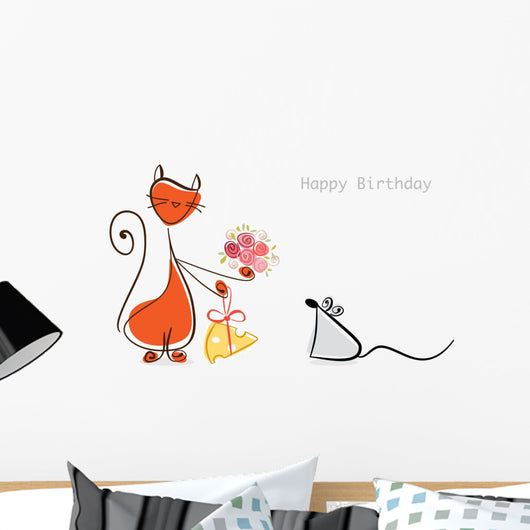 Happy Birthday Cat Congratulates