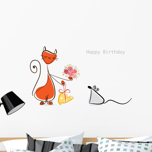 Happy Birthday Cat Congratulates