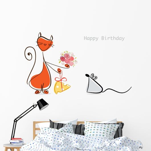 Happy Birthday Cat Congratulates