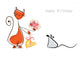 Happy Birthday Cat Congratulates