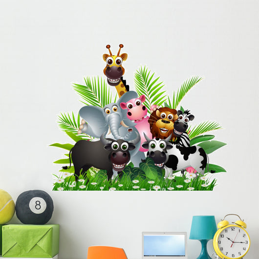 funny animal cartoon Wall Decal
