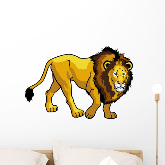 lion on white Wall Decal