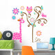 Owl and Giraffe Wall Mural