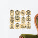 12 valentine labels Wall Decal