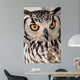 Brown and White Owl Wall Mural