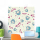 Seamless Pattern with Owls Wall Decal
