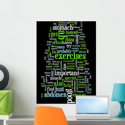 Ab Exercises Do you want a six pack Concept Wall Mural