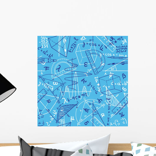 Mathematics Seamless Pattern Wall Decal