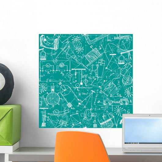 Physics Seamless Pattern Wall Decal