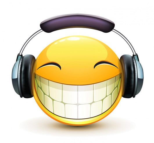 Musical emoticon Wall Decal