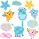 Cute Owls Giraffe
