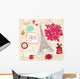 Vector Set Paris Illustrated Symbols Wall Decal
