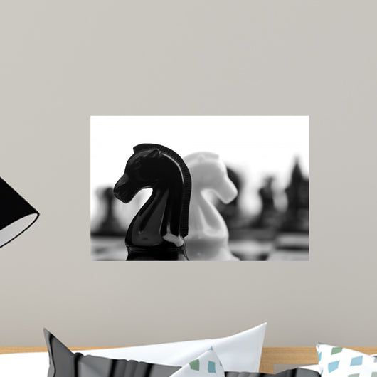 black and white knights Wall Mural