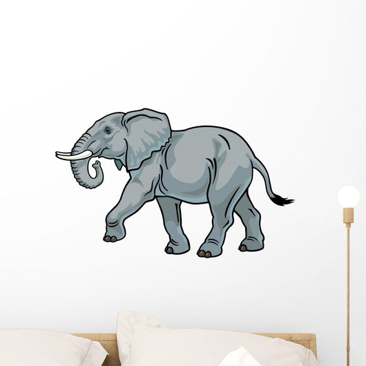 elephant on white Wall Decal