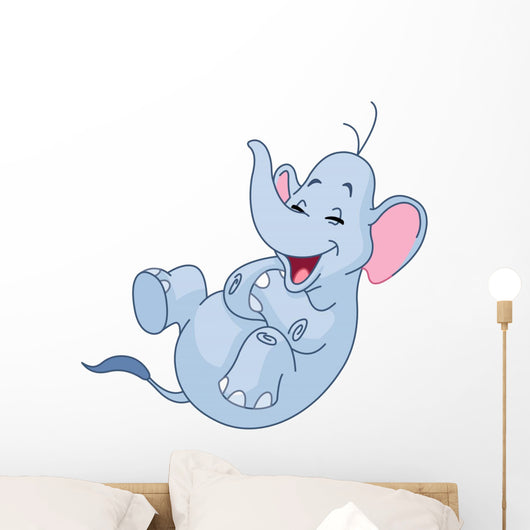 Laughing elephant Wall Decal