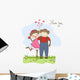 Monkeys Couple Love Wall Mural
