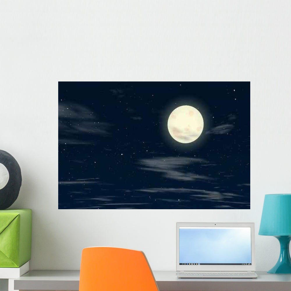 Full Moon Wall Decal Wallmonkeys