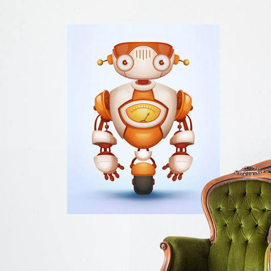 Cute Robot Wall Mural