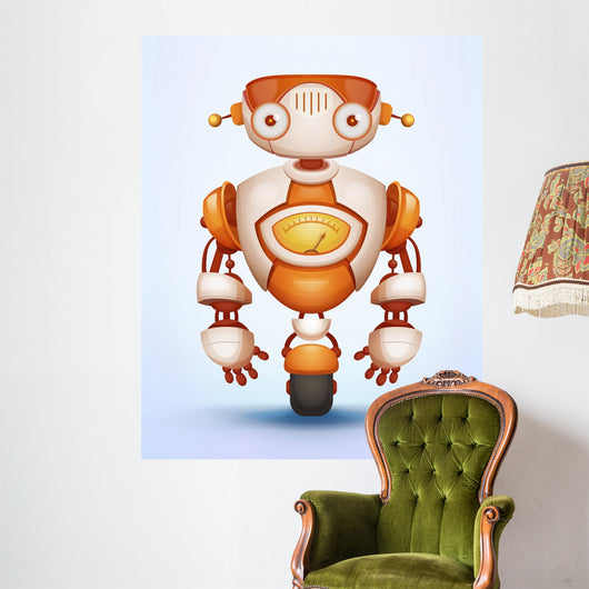 Cute Robot Wall Mural