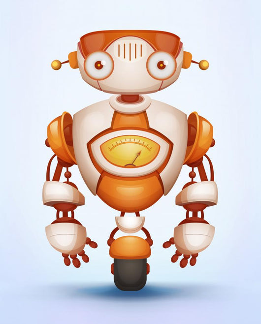 Cute Robot Wall Mural