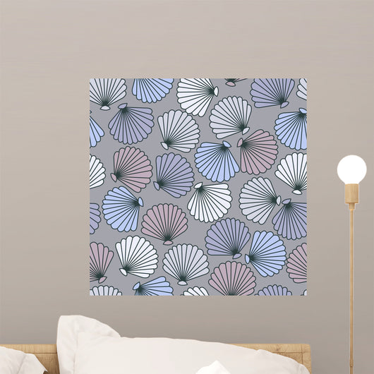 Abstract Shells Seamless Pattern Wall Decal